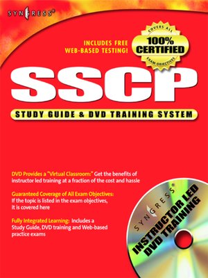 cover image of SSCP Systems Security Certified Practitioner Study Guide and DVD Training System